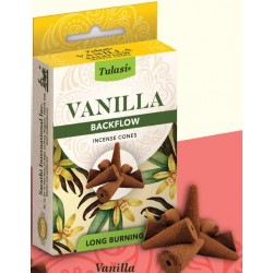Vonné kužele Tulasi “Tekoucí Dým“ - Vanilla 30 g.(sada 12 Kusu)