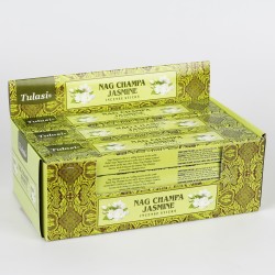 Vonné tyčinky Tulasi – Nag Champa JASMINE (Sada 12 krabiček)