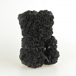 Medvídek z růží - Černý  25 cm