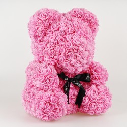 Medvídek z růží - Ružový 35 cm
